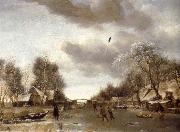REMBRANDT Harmenszoon van Rijn Winter Scene oil painting reproduction